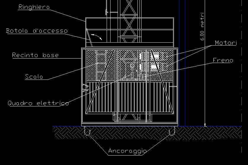 Dwg Montacarichi Di Cantiere Cantiere Pro Sicurezza In Cantiere